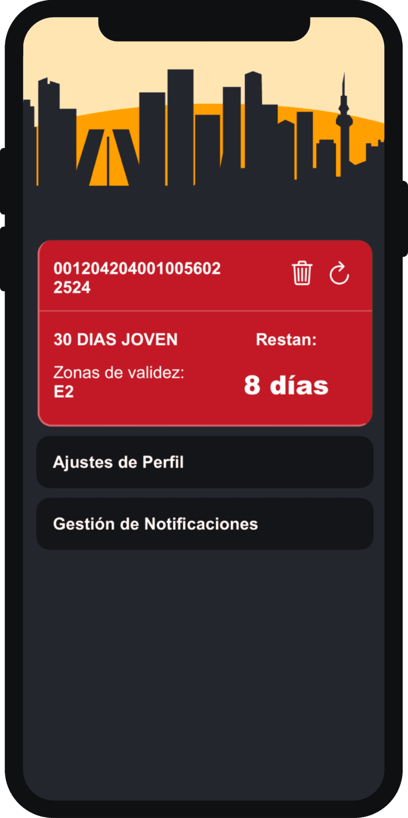 Pantalla de info