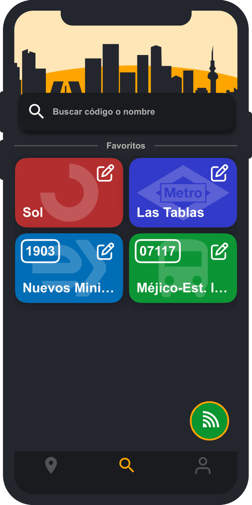 MoviMadrid app screenshot